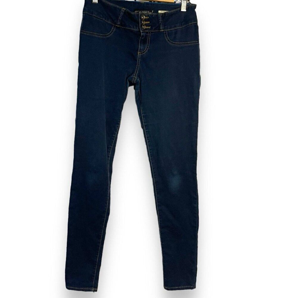 Lovesick Skinny Leg Jegging Pants Women's 7 Juniors Blue Pockets Casual Academia - Picture 2 of 12